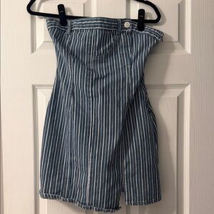 Striped Denim Mini Dress